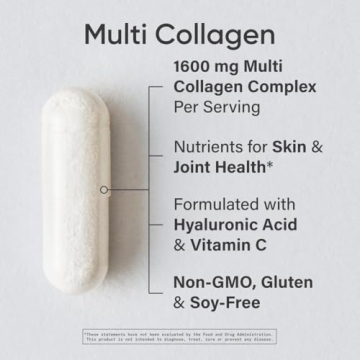Sports Research Multi Collagen Pills for Skin and Hair Health