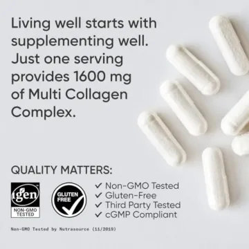 Sports Research Multi Collagen Pills for Skin and Hair Health