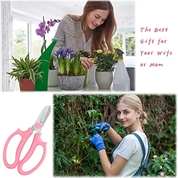 3 Pack Garden Scissors Floral Shears for Easy Trimming