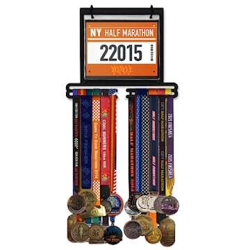 Sports Marathon Medal Display for Athletes and Sports Lovers