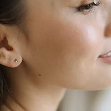 HONEYCAT Tiny Heart Stud Earrings | 18k Rose Gold Plated