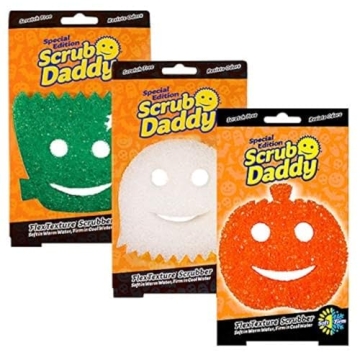 Scrub Daddy Halloween Scrubber, Cleaning Sponges for Washing Up, Dish, Kitchen Sponge, Non Scratch M...
