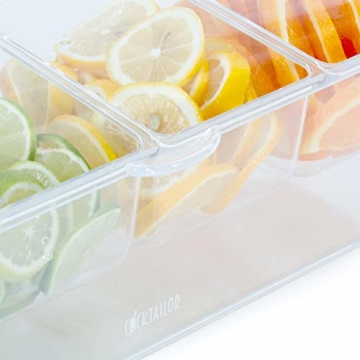 Cocktailor 5 Tray Chilled Garnish Station for Parties