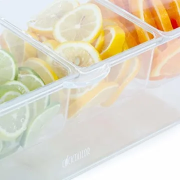 Cocktailor 5 Tray Chilled Garnish Station for Parties