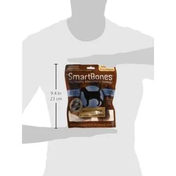 SmartBones Medium Chews With Real Peanut Butter Rawhide- Free Chews For Dogs, 4 Count