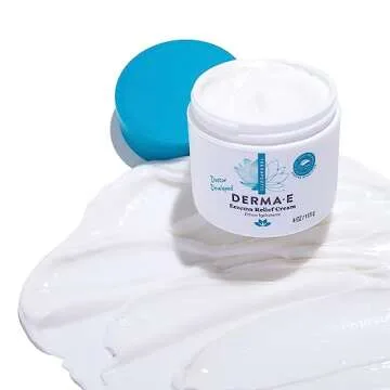 Derma E Eczema Relief Cream – All Natural Itch Relief – Soothing, Relieves Flaky, Scaly and Dry Skin - Antioxidant-Rich Topical Eczema and Psoriasis Cream, 4oz
