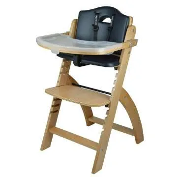 Abiie Beyond Adjustable Wooden High Chair with Tray - Ideal for Toddlers