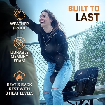 Aceletiqs Heated Stadium Bleacher Seat for Comfort & Warmth