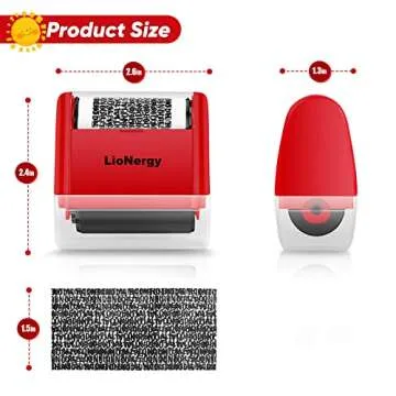 LioNergy Identity Protection Roller Stamp, 1.5 Inch Wide Roller Identity Theft Prevention Security S...