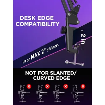 InnoGear Adjustable Microphone Boom Arm Stand for Streamers