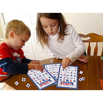 Patriotic 32 Players 4th of July Bingo Game Cards