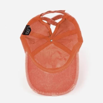 Criss Cross Ponytail Baseball Cap - Adjustable Hat