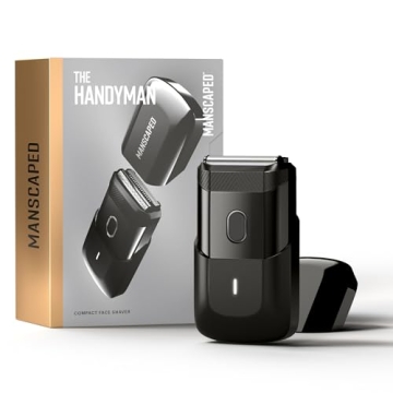MANSCAPED® The Handyman™ Compact Face Shaver – Portable Men’s Travel Facial Hair Groomer, USB...