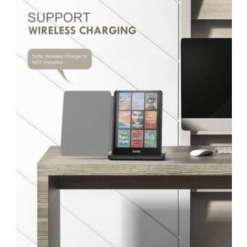 MoKo Case for All-new 7"Kindle Paperwhite 12th Generation 2024&Kindle Colorsoft Signature Edition 2024,Lightweight PU Protective Shell Cover with Auto Wake/Sleep for Kindle Paperwhite 2024,Gray Forest