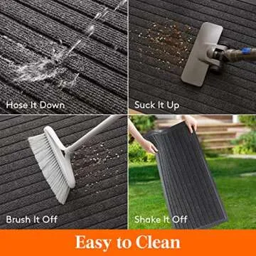 Lifewit Premium 2 Pack Indoor Mat Door Mat Heavy Duty Non Slip Rubber Backing Doormat Entrance Low-Profile Rug Trap Dirt for Front Door, Entry, Garage, Patio, High Traffic Areas, 29.5×16.5 in, Grey