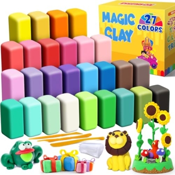 ESSENSON 27 Colors Air Dry Clay Kit for Kids - Mess-Free Creative Fun!