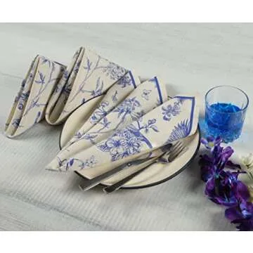 FINGERCRAFT Cloth Napkins Set of 12 for Elegant Dining