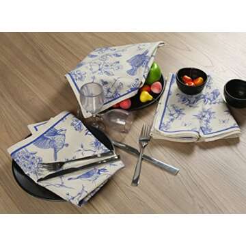 FINGERCRAFT Cloth Napkins Set of 12 for Elegant Dining