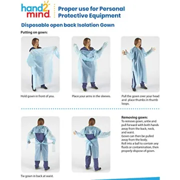 hand2mind Polyethylene Isolation Gowns for Safe Use