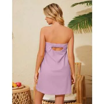 Chic Off Shoulder Beach Mini Dress with Pockets