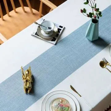 Oubonun Cotton Linen Rectangular Table Cloth, Wrinkle Resistant, Waterproof Tablecloth, Washable Farmhouse Table Cover with Tassels for Kitchen Dining Party, 55''x70'', 4-6 Seats, Beige