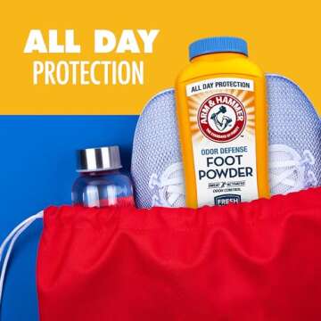 Arm & Hammer Foot Powder for Shoes & Feet, Talc-Free Odor & Moisture Control for Men & Women, 7 oz (3 Pack)