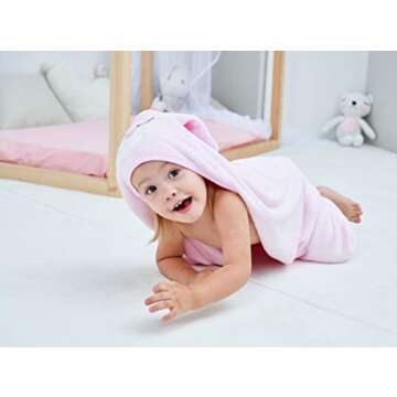 HIPHOP PANDA Bamboo Hooded Towel for Babies - Soft & Absorbent