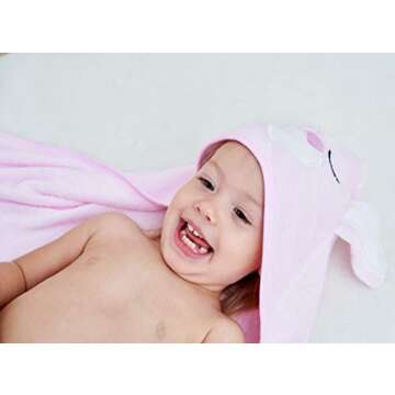 HIPHOP PANDA Bamboo Hooded Towel for Babies - Soft & Absorbent