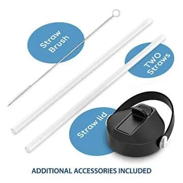 BUZIO 40 oz Double Wall Stainless Steel Water Bottle