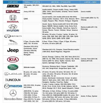 EzyShade Windshield Sun Shade with Shield-X Reflective Technology. See Size-Chart with Your Vehicle. Foldable 2-Piece Car Sunshades Reflect UV Sun and Heat and Protect Your Car. Standard (Medium) Size