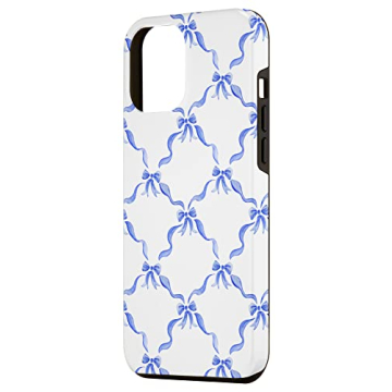 Stylish iPhone 12 Pro Max Blue Bow Case for Soft Girls