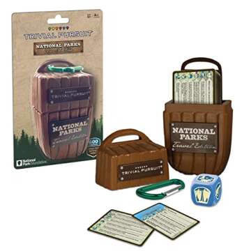 USAopoly Trivial Pursuit: National Park 100th Anniversary | Celebrating the National Park Service Centennial | 600 Trivia Questions & Fun Facts | Perfect Trivial Pursuit Travel Game for Families