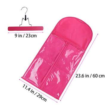 RJM Portable Wig Hair Extension Storage Bag with Hanger