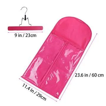 RJM Portable Wig Hair Extension Storage Bag with Hanger