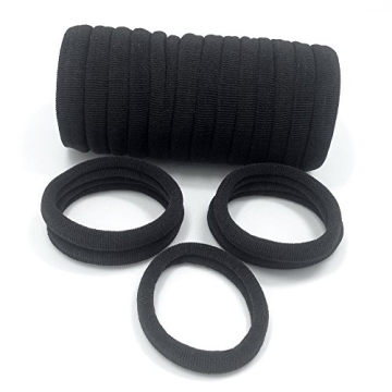 J-MEE Seamless Cotton Hair Ties for Thick Hair - 100PCS