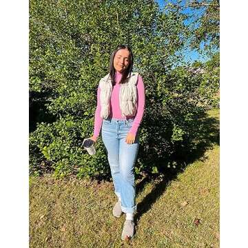 Fiona Jolin Women's Stylish Cropped Puffer Vest for Winter