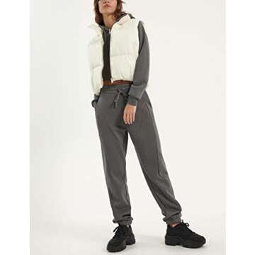 Fiona Jolin Women's Stylish Cropped Puffer Vest for Winter