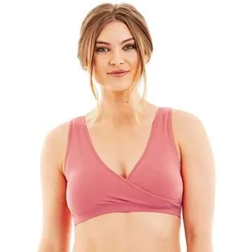 Caramel Cantina 4 Pack Nursing Maternity Women’s Sleep Comfort Bralette Bra - Ultimate Comfort for...