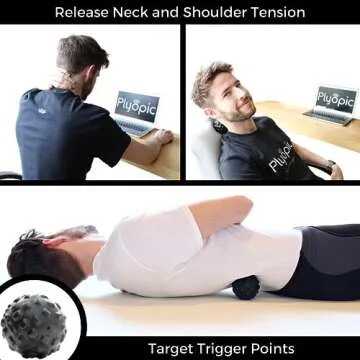 Plyopic. Massage Ball Set - for Deep Tissue Muscle Recovery, Myofascial Release, Trigger Point Therapy, Mobility, Plantar Fasciitis Relief - Eliminate Muscle Pain and Tension in Your Back Neck Foot