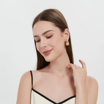 Gold Tear Drop Earrings for Stylish Women - Lightweight & Elegant
