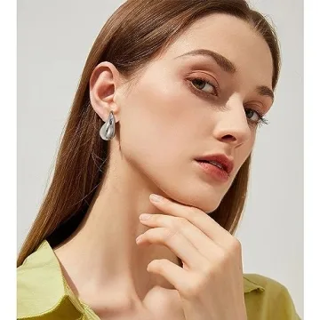 Gold Tear Drop Earrings for Stylish Women - Lightweight & Elegant