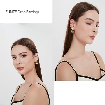 Gold Tear Drop Earrings for Stylish Women - Lightweight & Elegant