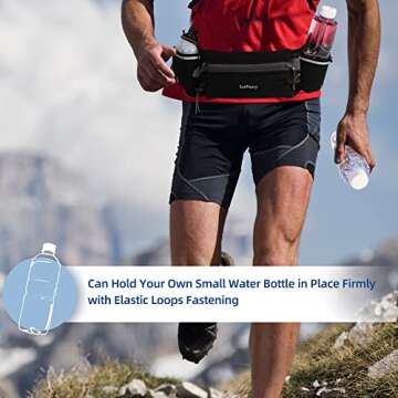 LotFancy Hydration Belt for Runners with Water Bottles