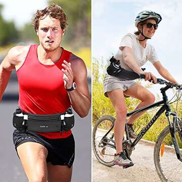 LotFancy Hydration Belt for Runners with Water Bottles