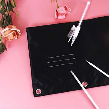 4 Pieces Heat Erase Pens with 40 Heat Erasable Fabric Refills Marking for Sewing, Quilting and Dressmaking(4 Colors)