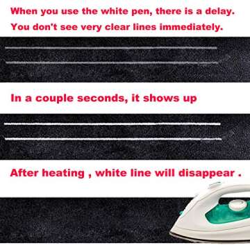 4 Pieces Heat Erase Pens with 40 Heat Erasable Fabric Refills Marking for Sewing, Quilting and Dressmaking(4 Colors)