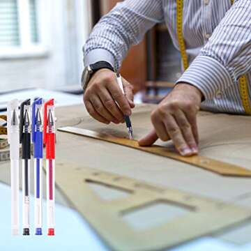 4 Pieces Heat Erase Pens with 40 Heat Erasable Fabric Refills Marking for Sewing, Quilting and Dressmaking(4 Colors)