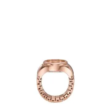 Fossil Women's Rose Gold Quartz Watch Ring - Style & Elegance