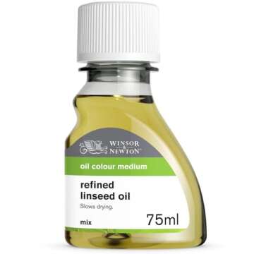 Enhance Artistry with Winsor & Newton Refined Linseed Oil 75ml