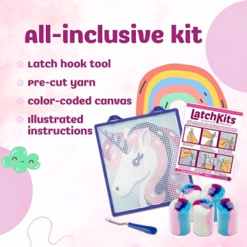 LatchKits Latch Hook Kits for Kids – Fun Crafting Set